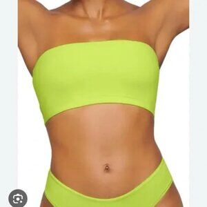 SKIMS Fits Everybody Bandeau in Green Highlighter NWT Size Small S